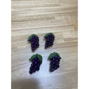 4- Amerock Purple Grape Cluster Cabinet/Drawer Knobs Polly Resin With Screw
